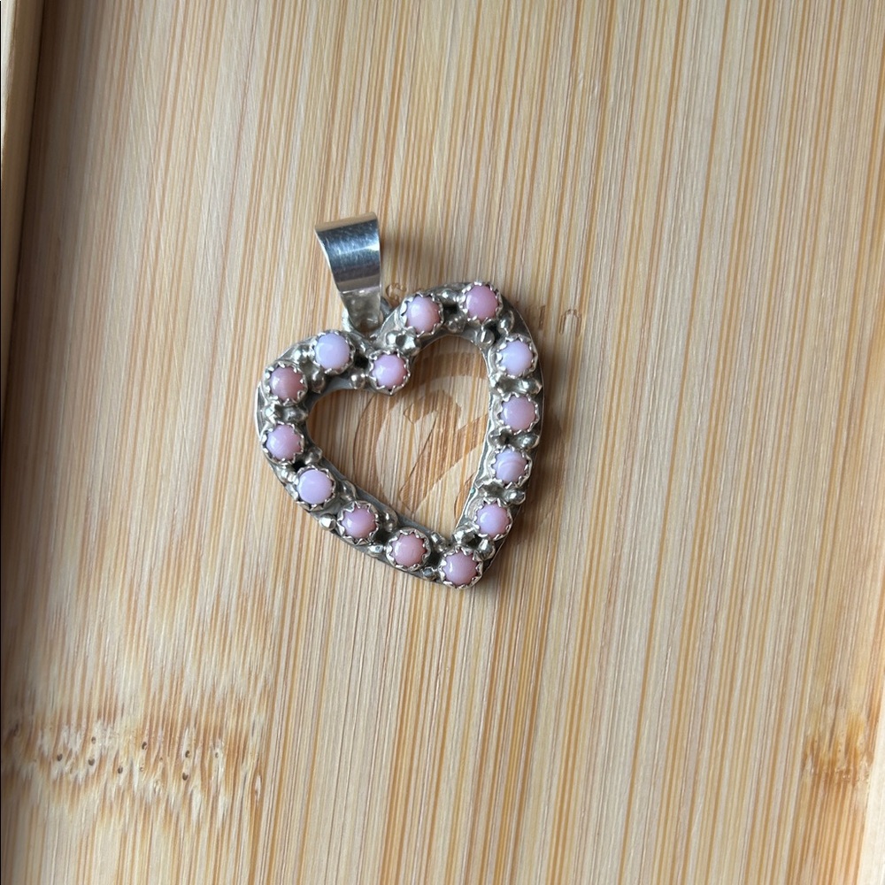 Navajo Made Pink Conch Pendant